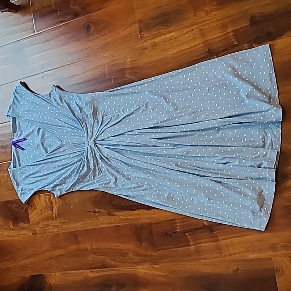 Seraphine Dresses & Skirts - LIKE NEW - Seraphine Light blue polka dot maternity dress